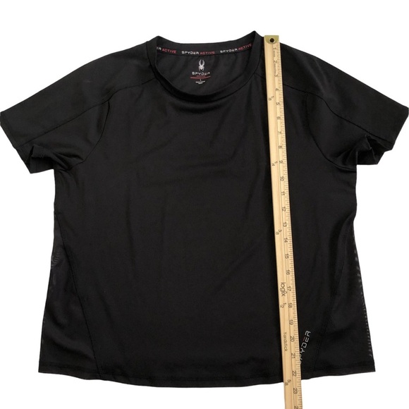 Spyder Activewear Workout Crop Top with mesh and cutout on the back Size Large - Picture 5 of 6